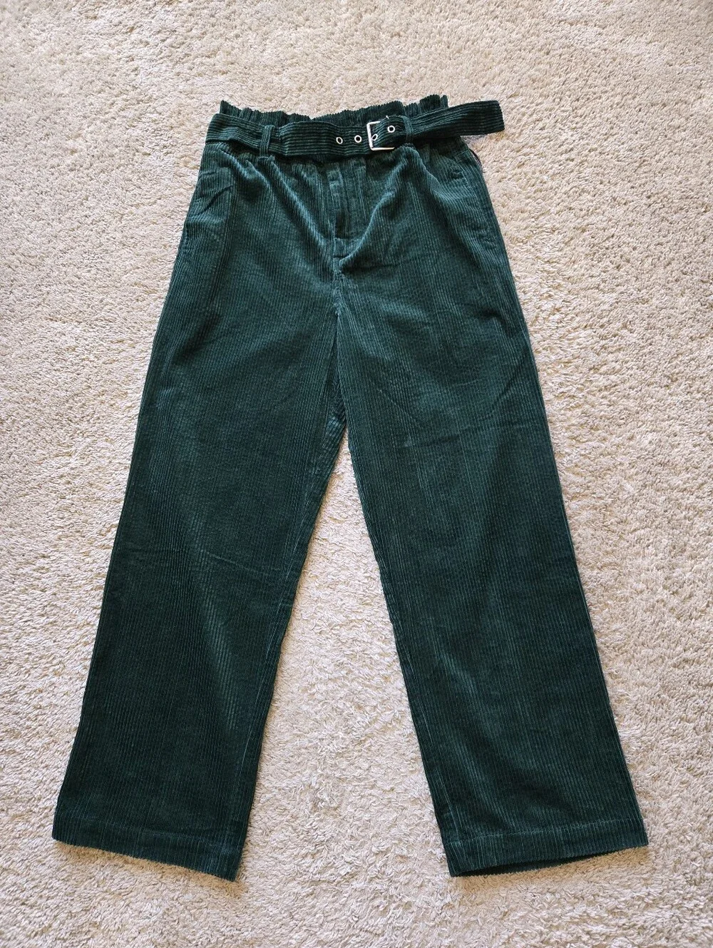 Blanknyc Baxter Ribcage Corduroy Pants Womens 28 Green Straight Leg